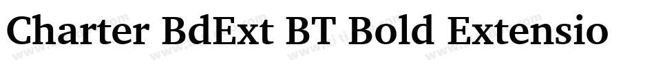 Charter BdExt BT Bold Extension字体转换